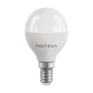 Лампа светодиодная Voltega E14 5W 2700К шар матовый 2428